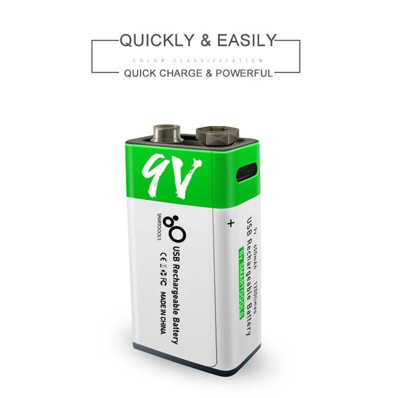 Акумулаторни Батерии 9V Aкумулаторна Батерия USB  Презареждащи