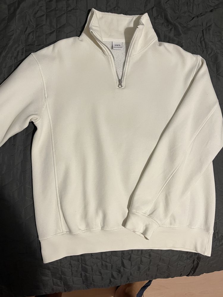 Блуза Zara с цип и яка М
