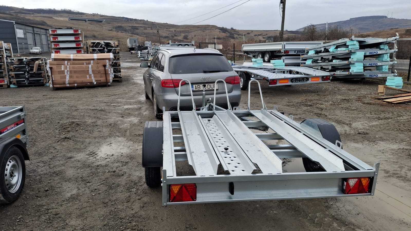 OFERTA Remorca Auto 750Kg,1ax,2ax, apicola,atv,noua, carte RAR