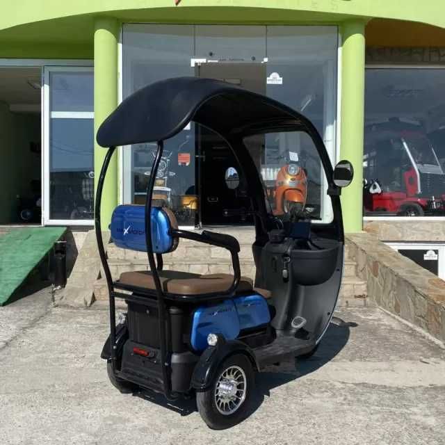 Триместна ЕЛЕКТРИЧЕСКА Триколка MaXmotors X3 1500W - BLUE 2023