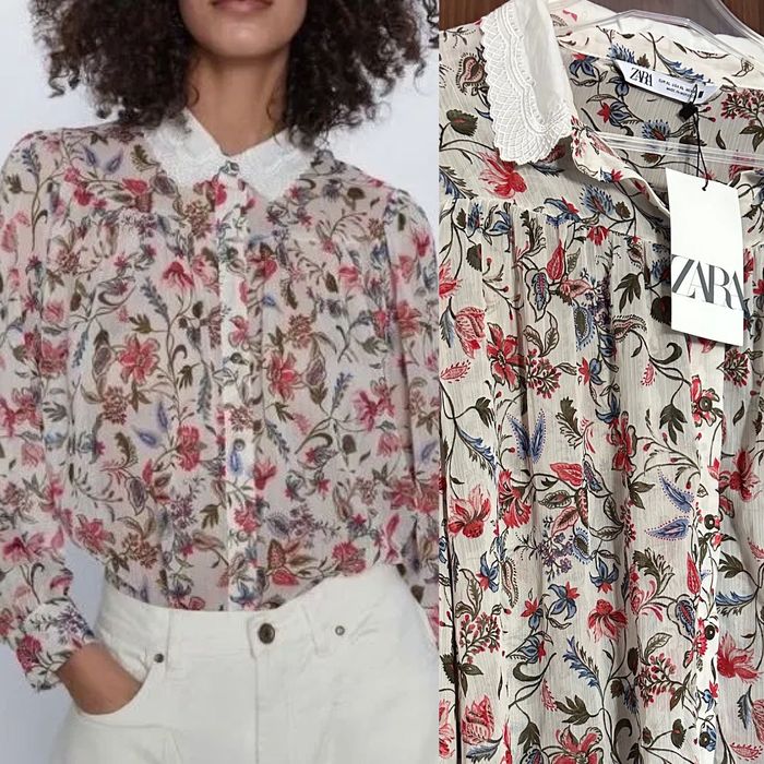 Zara риза с яка Нова!