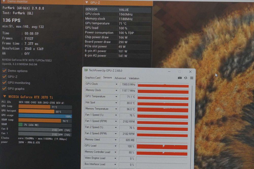 Видеокарта GPU Nvidia RTX 3070 Ti 8GB EVGA XC3 / Вкл.ДДС