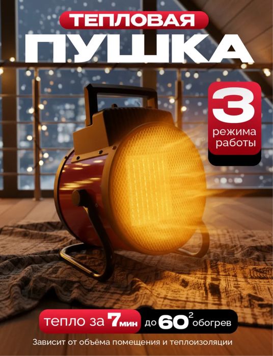 Мощный Электрообогреватель Теплопушка Для Помещений