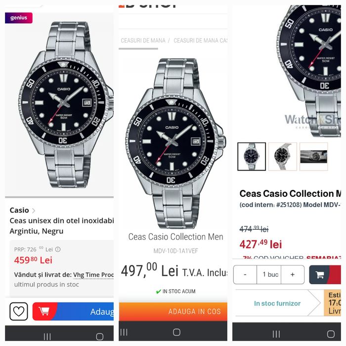 Casio Dama MDV 10D 1A1