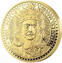 Moneda comemorativă STEFAN CEL MARE poleită cu aur