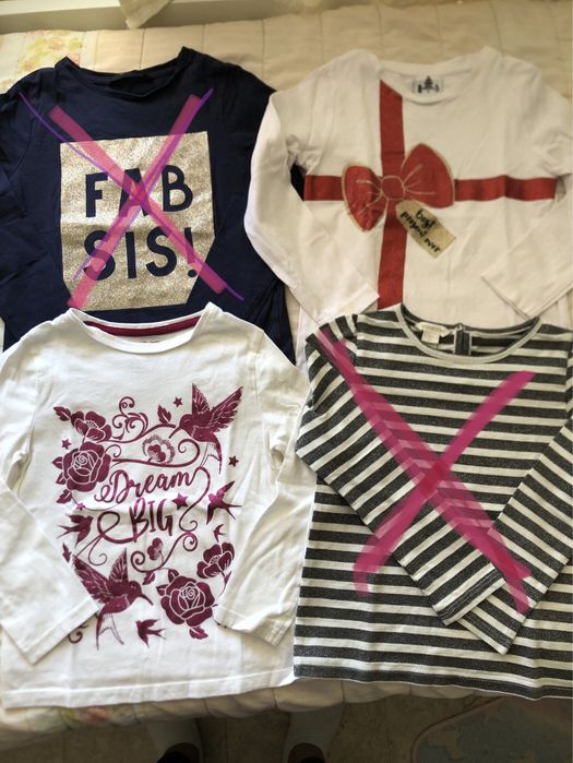 Блузки с дълъг ръкав за момиче 5-6г (110-116)