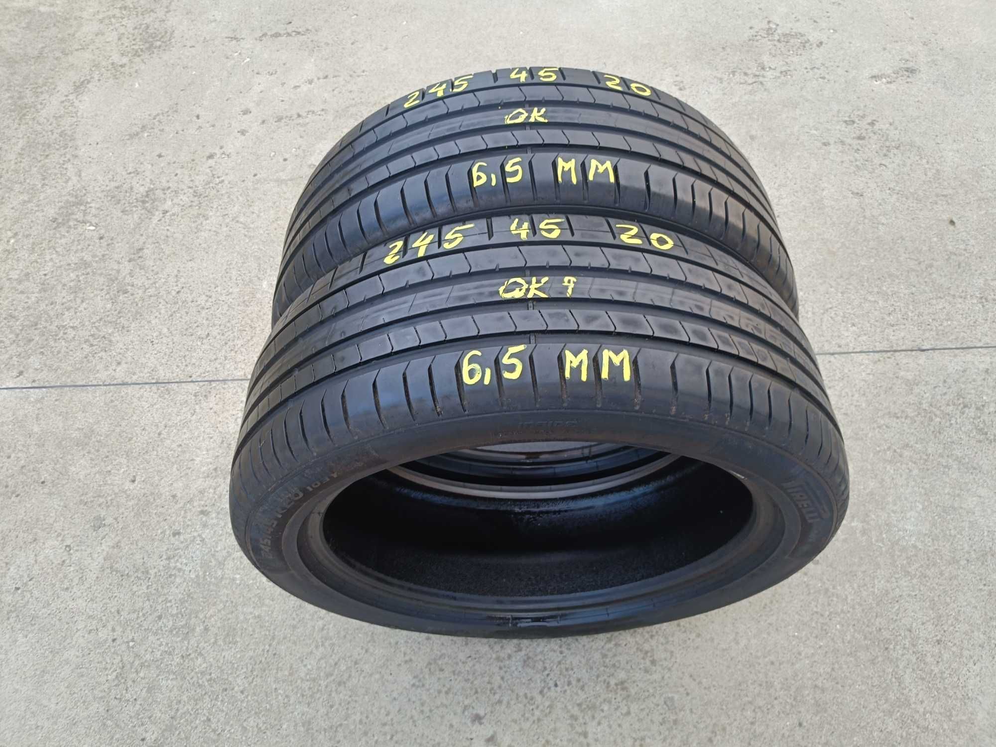 Doua anvelope vara 245 45 20 pirelli p zero pz4 profil de 6,5 mm