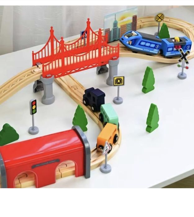 Trenuleț din lemn Montessori