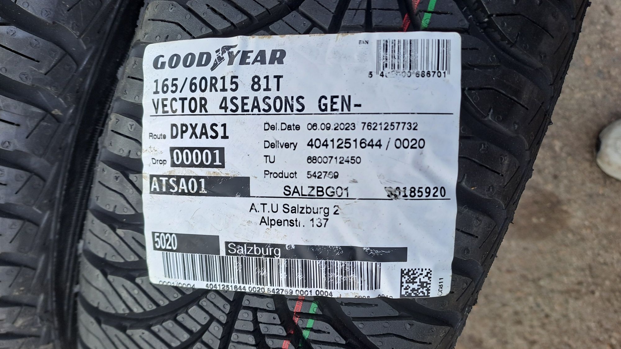 2бр. Нови Всесезонни 165/60/15 Goodyear Vector 4 Seasons Gen 2