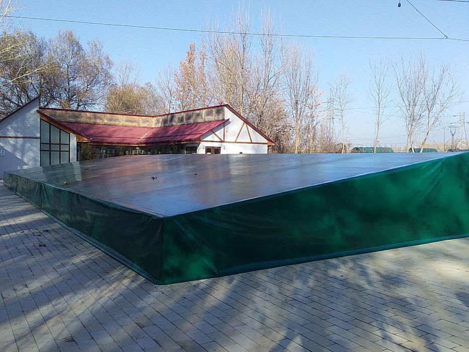 Бассейн баннер ва банер установка