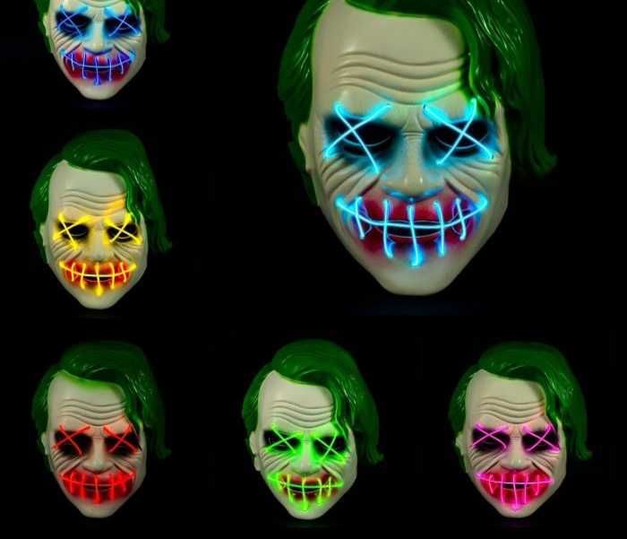 Неоновая маска Джокер