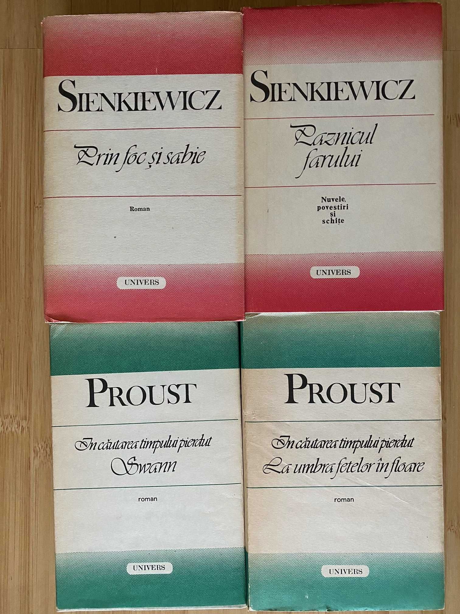 4 romane clasice Proust si Sienkiewicz - colectia Univers