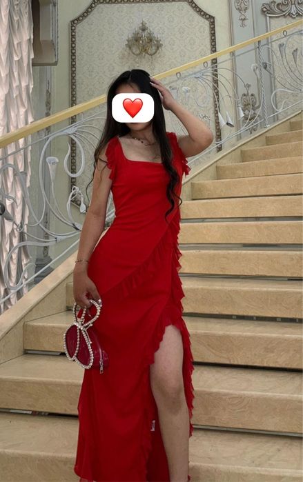 Кыздарга арналган стильный кызыл койлек,