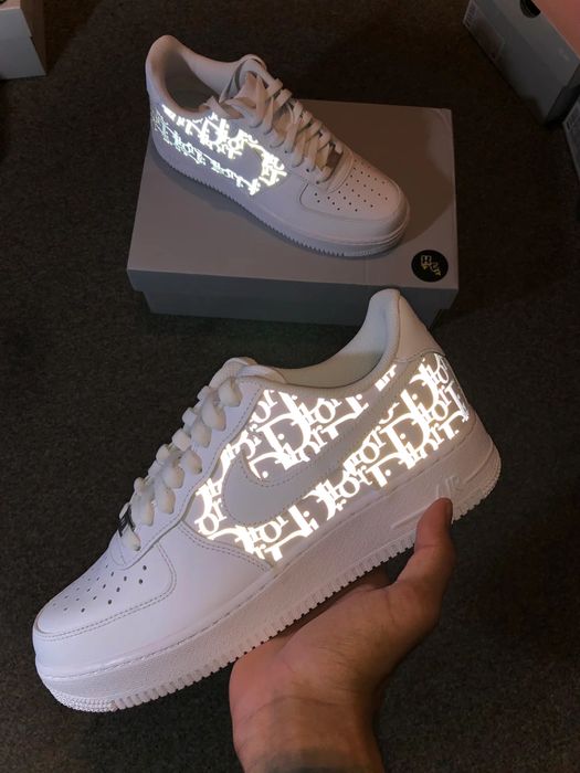 air force 1 white custom (af1)