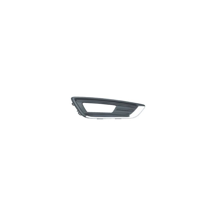 Grila bara Ford Focus 3 10.2014-08.2018, Fata partea Dreapta, Cu gaura pentru proiector, cu element cromat, F1EB-15A298-D, 1873303