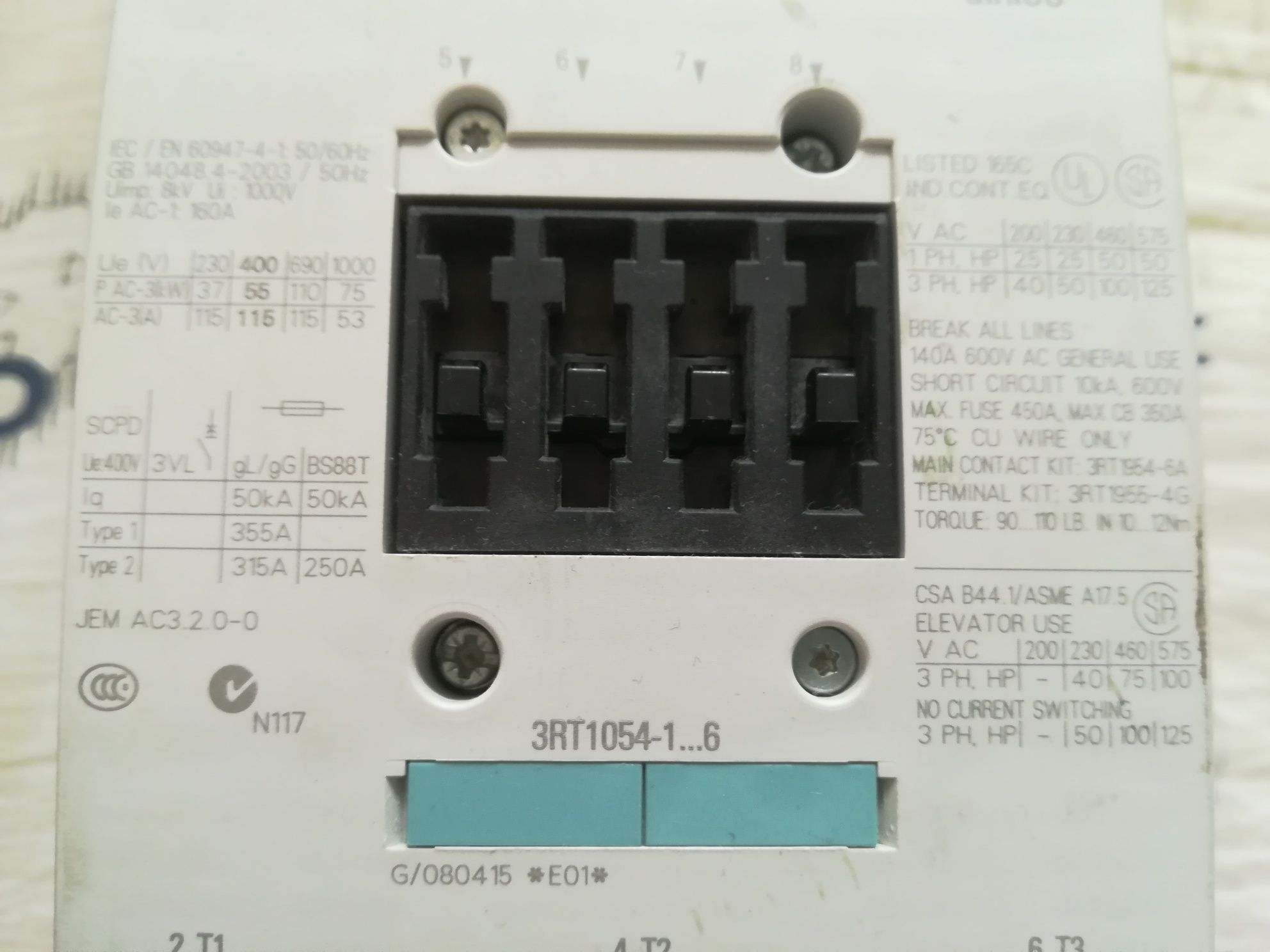 Контактори Siemens Sirius 150A 3RT1055-3RT1054 НОВИ