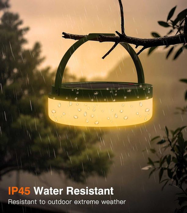 НОВИ! Соларни къмпинг лампички, 12м, 2-в-1, фенер и гирлянд, USB