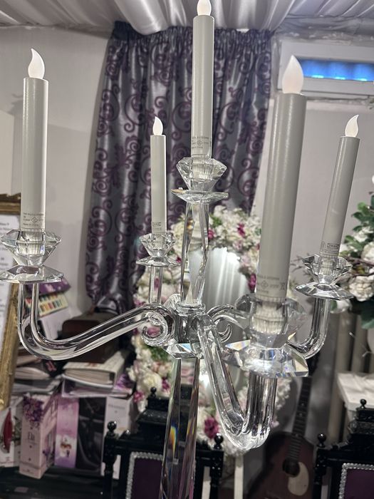 Sfesnic cristal demontabil, 84 cm cu 5 brate
