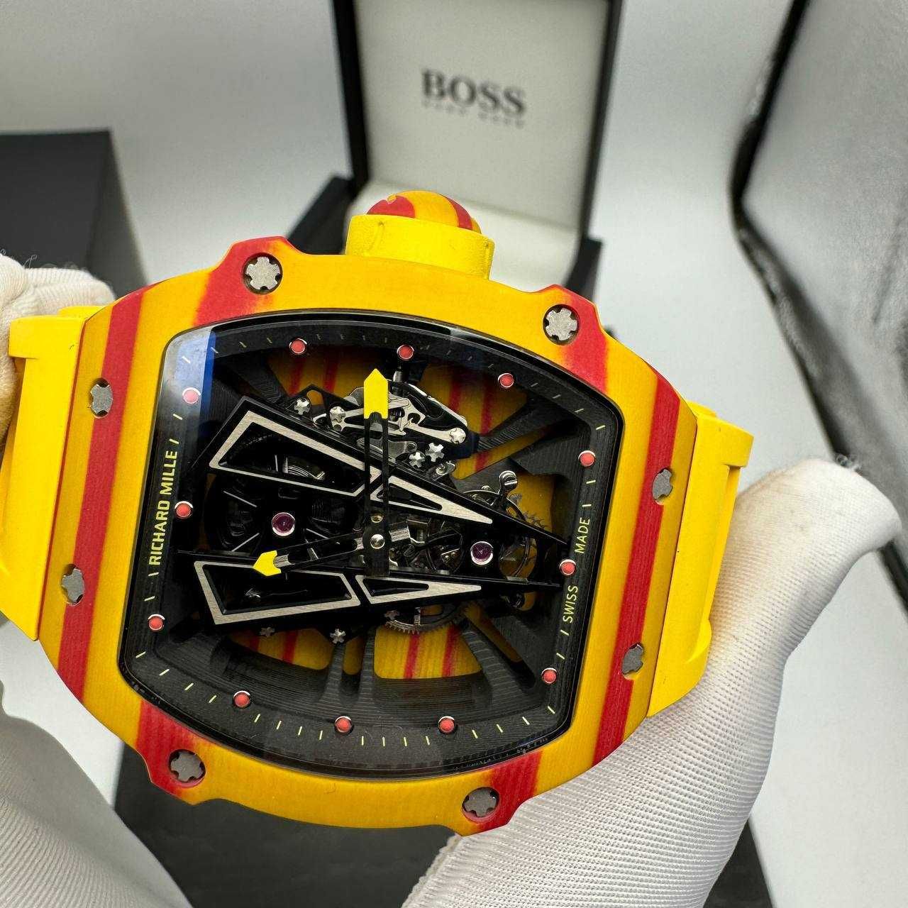 Richard Mille RM27-03 Rafael Nadal Yellow & Red Forged Carbon Skeleton