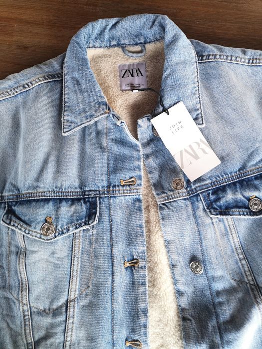 Geaca denim imblanita Zara