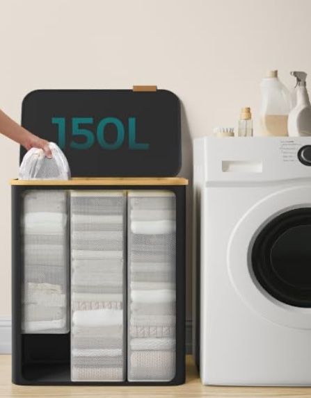 Кош за пране с 3 отделения - 150 литра