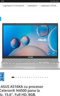 Laptop ASUS A516KA cu procesor Intel® Celeron® N4500