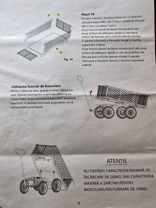 Vând  Cărucior  transport marfă