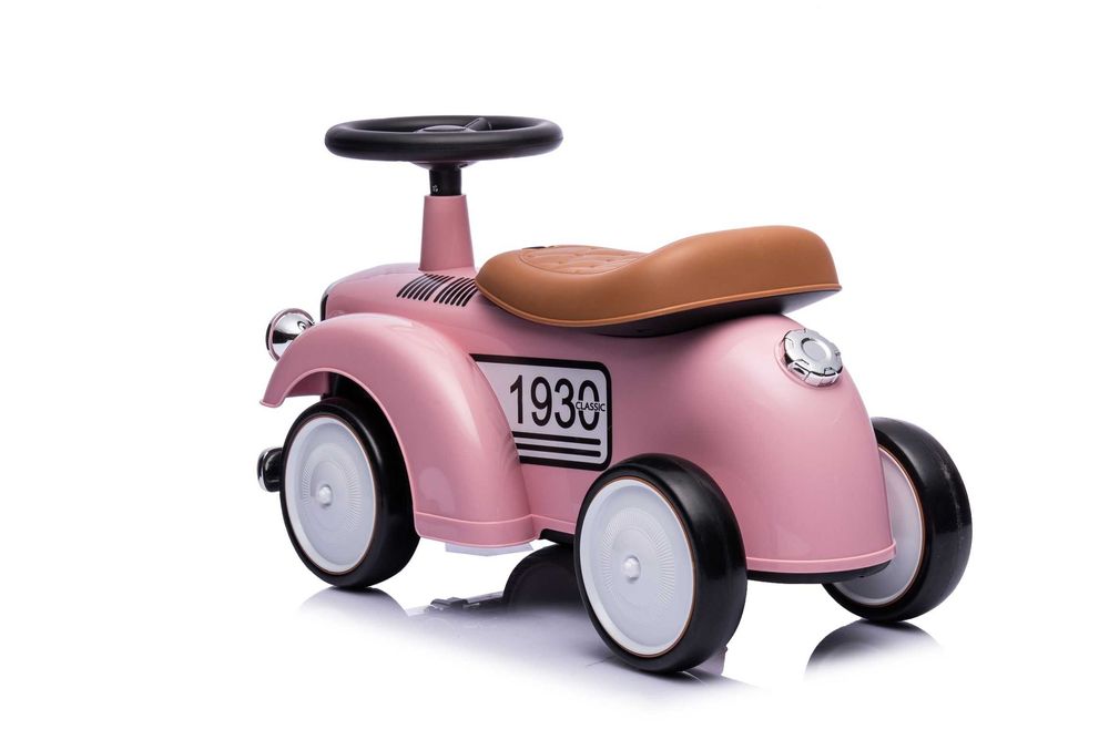 Masinuta premergator fara pedale Kinderauto Retro Baby Car Roz