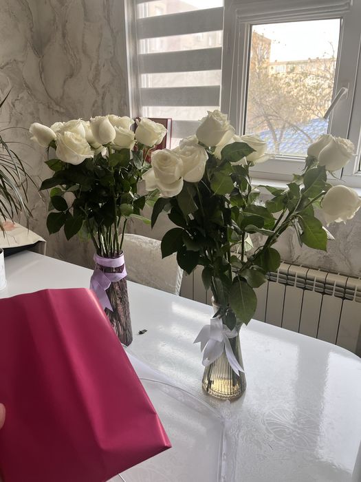 Роза цветы 25штук метровый