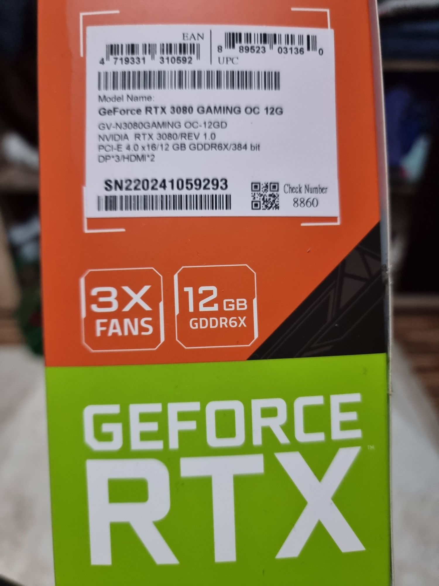Видео карта GEFORCE RTX 3080