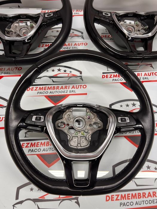 Volan Piele+Comenzi Vw Golf 7 Passat B8 Tiguan Sharan Caddy Touran