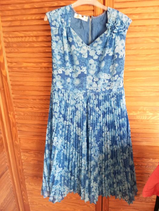 Rochie mătase plisata 44, XL