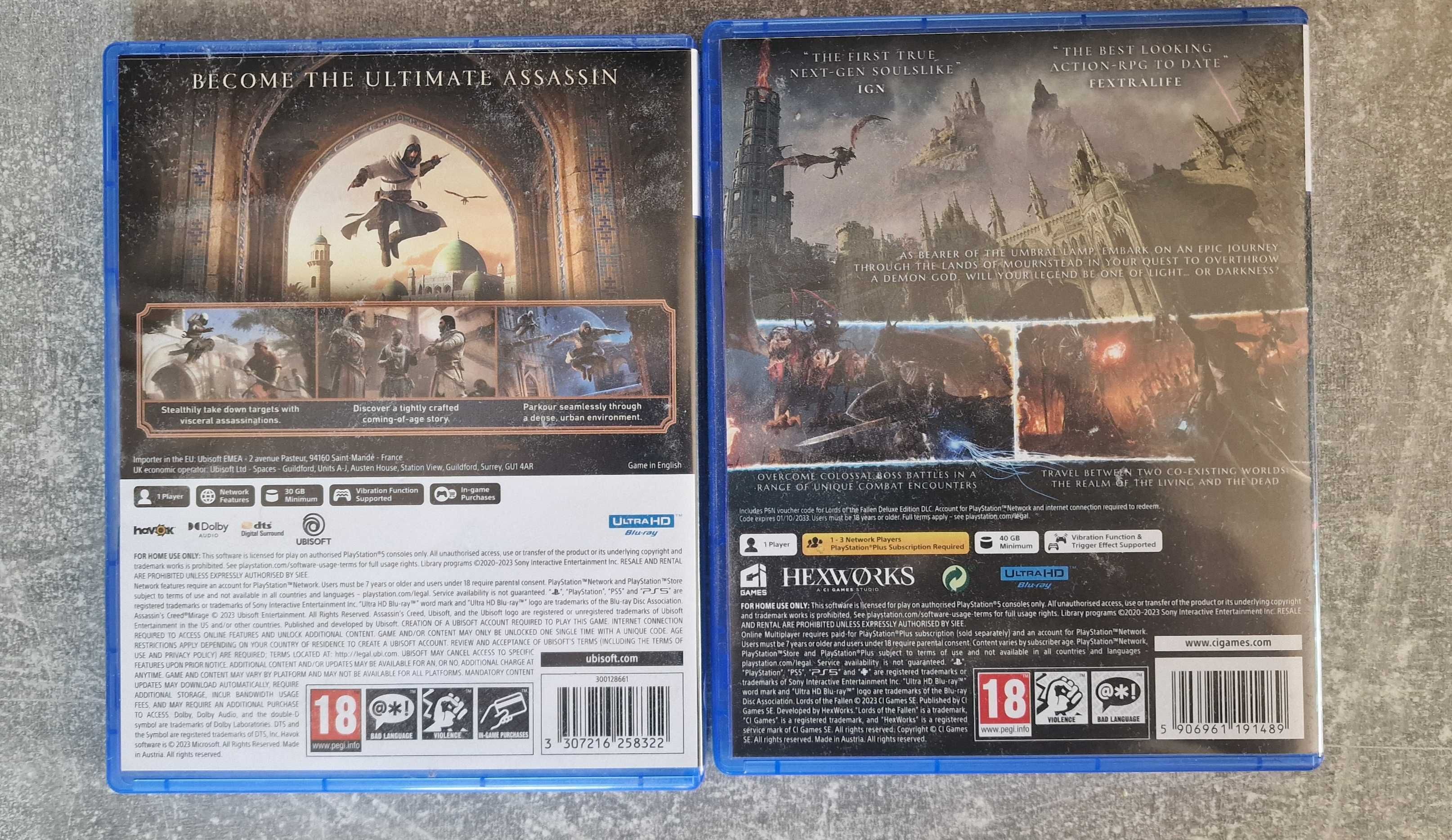Schimb Lords of the Fallen Delux Edition & Assassin's Creed Mirage ps5