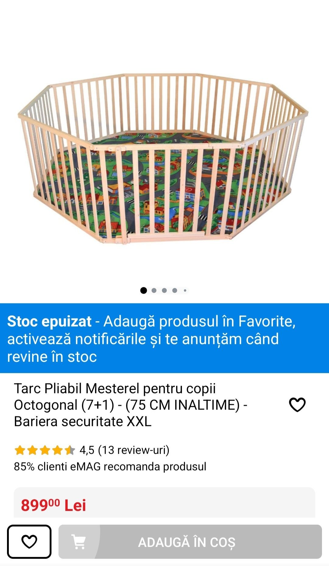 Tarc Pliabil Mesterel pentru copii Octogonal (7+1) - (75 CM INALTIME)