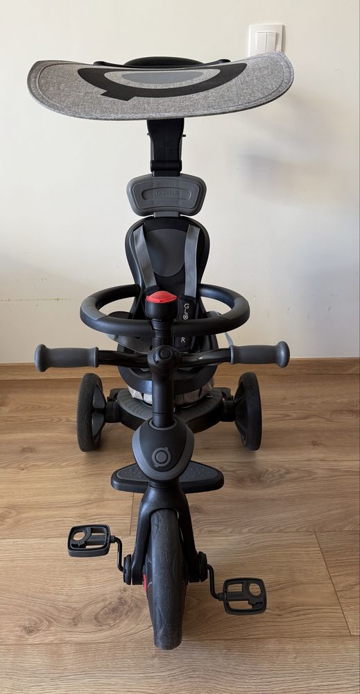 Детска триколка Globber Explorer Trike 4 в 1 Deluxe Play – черна