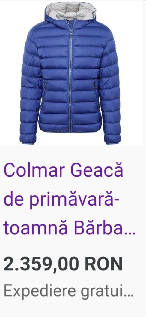 Preț fix Geacă originală Colmar cu PUF nu polister XL nu Adidas Nike