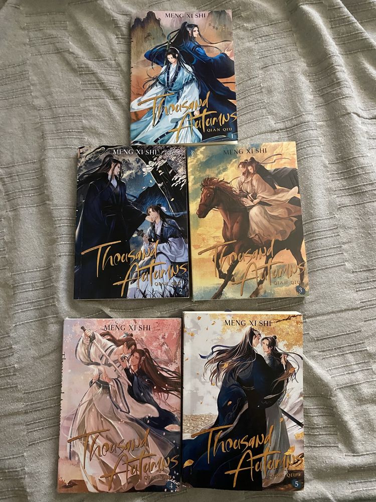 Комплект Thousand Autumns Vol. 1-5 + подарък tgcf и mdzs стикери