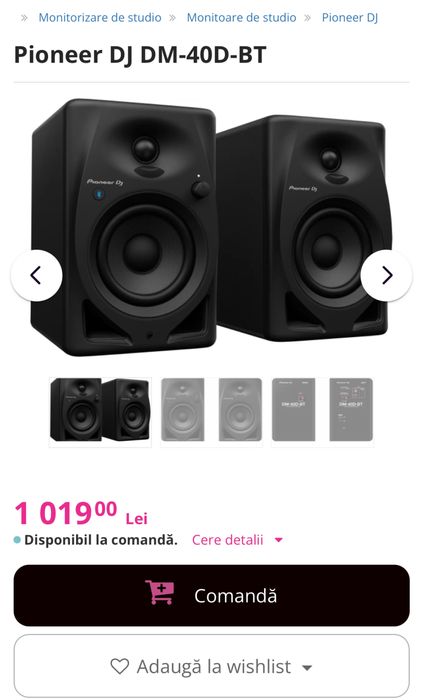 Pioneer Dj DM-40D-BT Monitor activ de studio