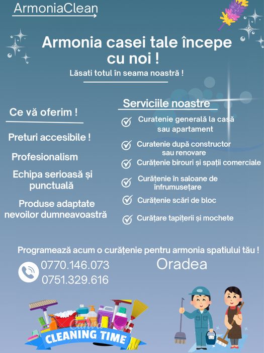 Servicii curatenie profesionala