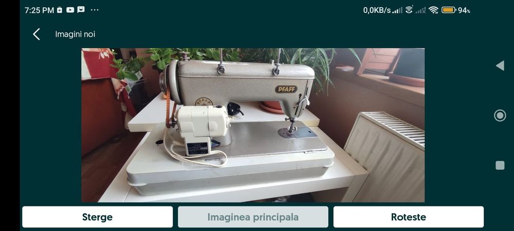 Mașina de cusut electrica Pfaf model 60 Germania
