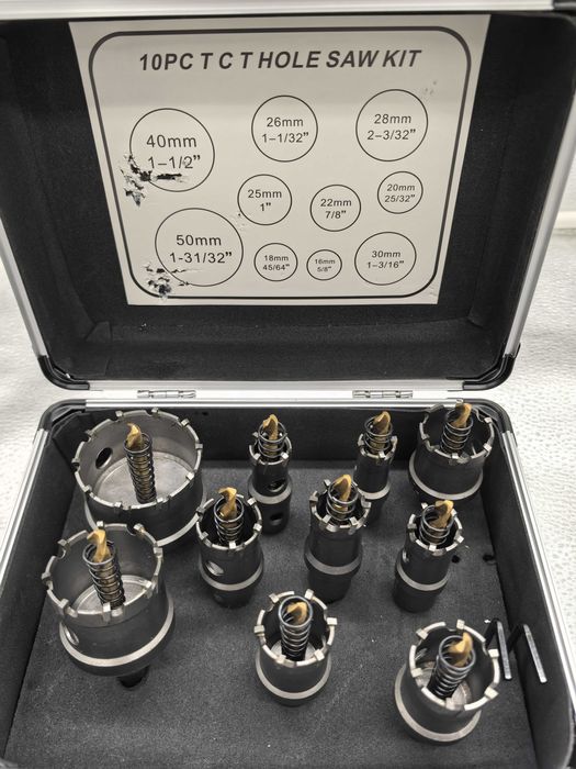 Set 10 carote metal 16-53mm, taiere precisa si rapida!