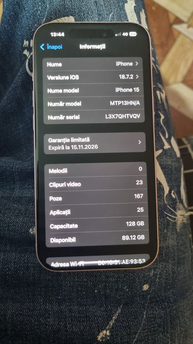 Vând iphon 15 128 gb