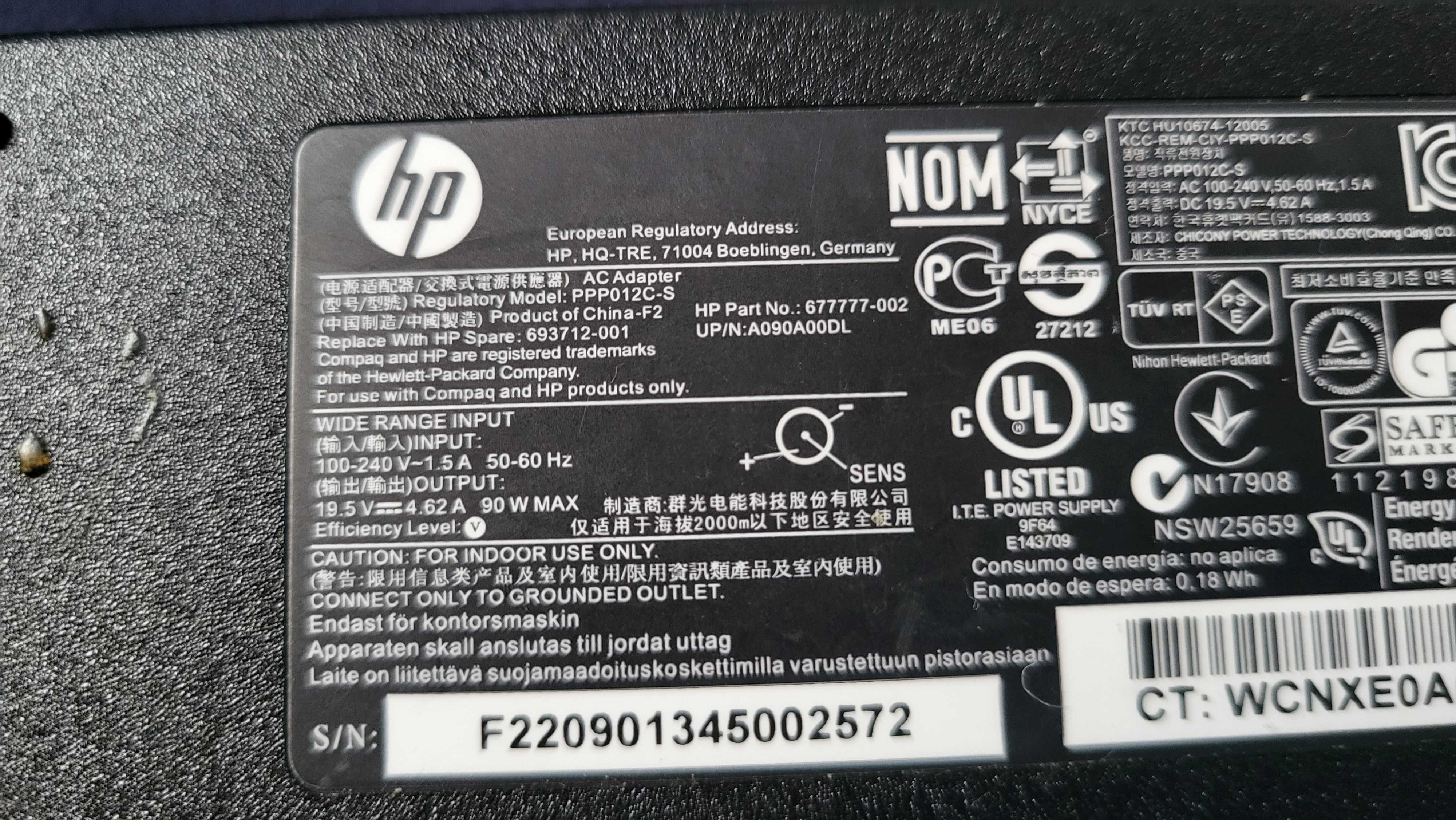 HP Incarcator AC Adaptor leptop 19.5V-4.62A -3.33A 90w-65W pin central