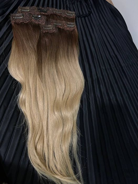 Extensii de par natural clip-on ombre