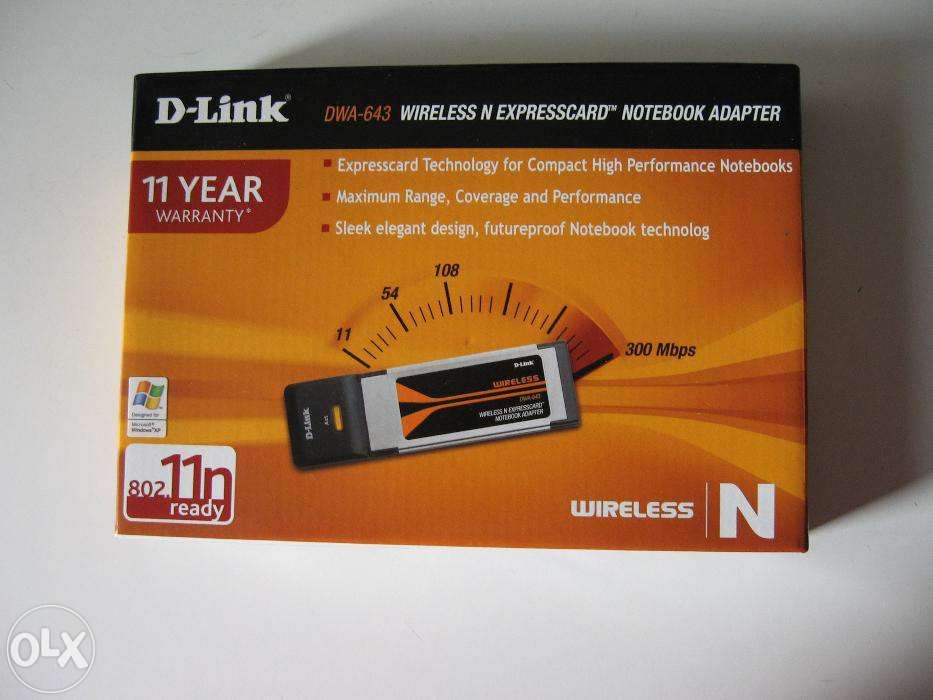 Adaptor Wireless N D-Link DWA-643 ExpressCard, nou