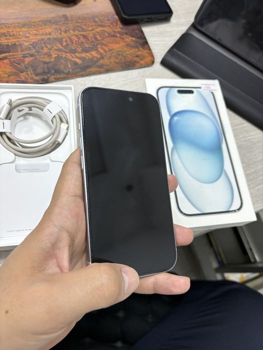 Продается iPhone 15 mist blue 128GB