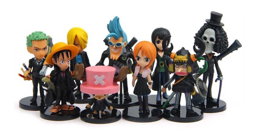 Set Figurina One Piece Luffy Zoro Sanji Robin Nami Brook anime 5-10 cm