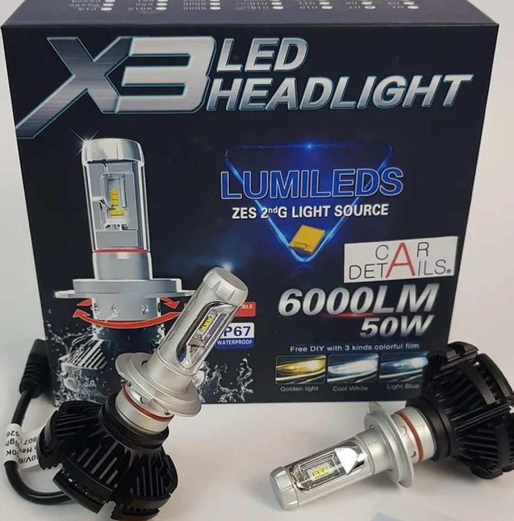 LED крушки за фарове Led Kapp X3 6000LM, H7, 25w , 12/24V