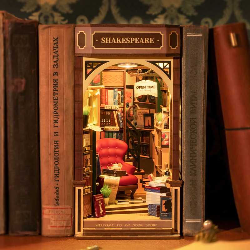 Кътче за книги: Bookstore – DIY комплект, идеален за декор, LED