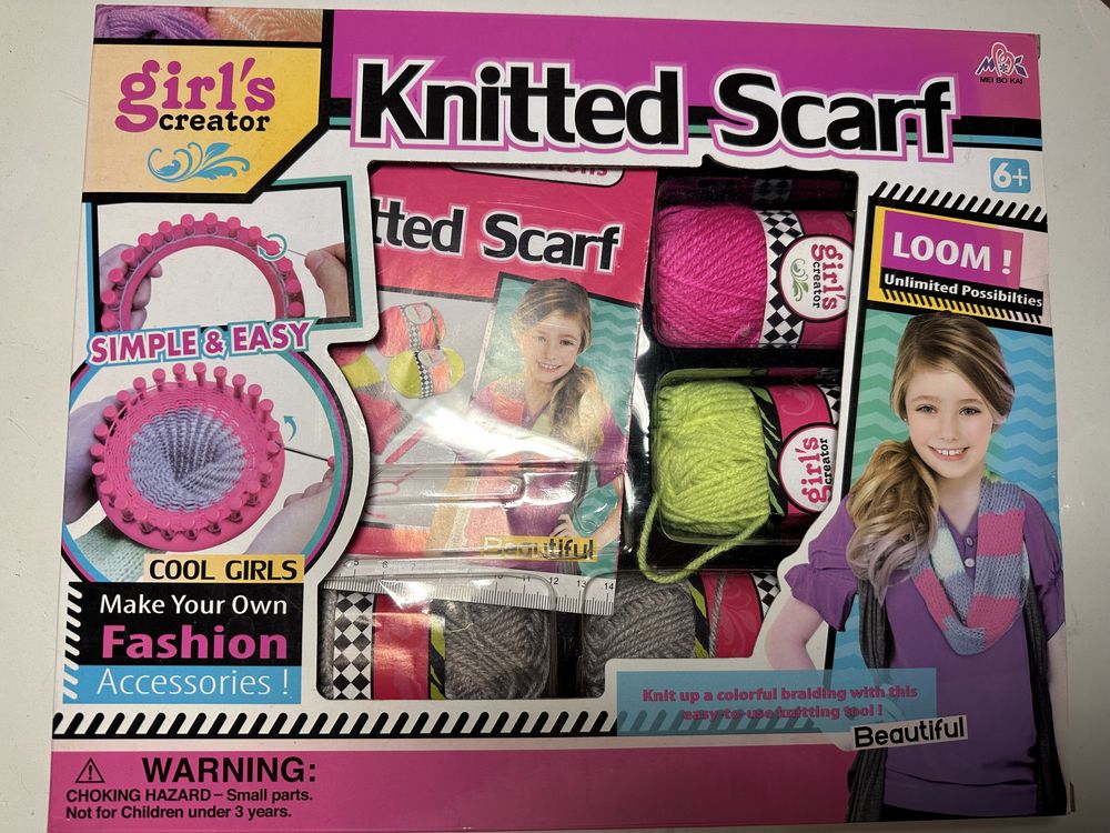 Детский набор для вязания шарфа